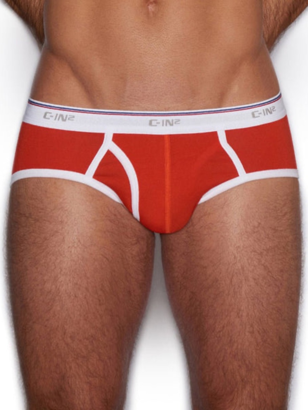 CIN2 Throwback Men's Riley Red Briefs - Red - Picture 3 of 3